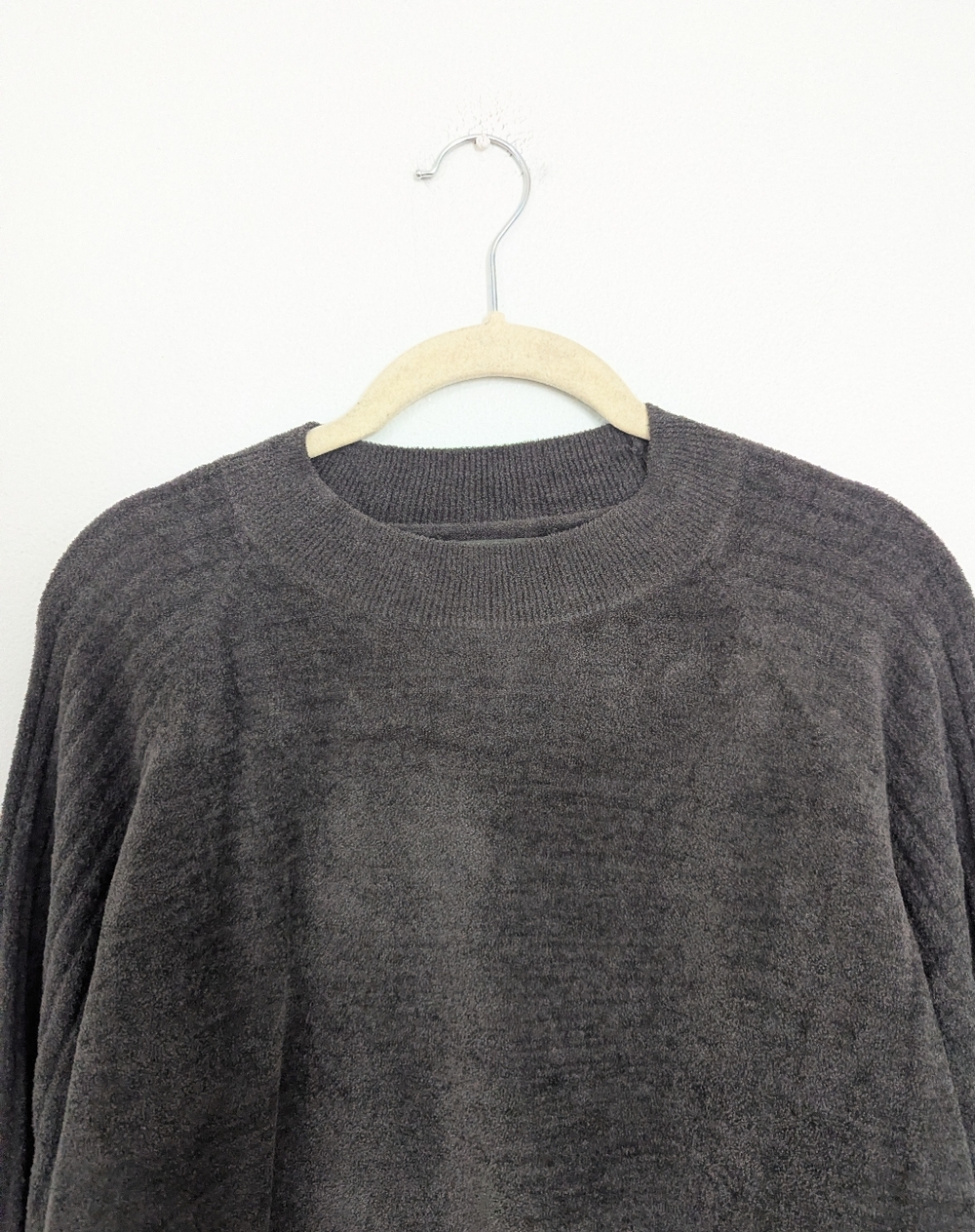Barefoot Dreams CozyChic Ultra Lite Cropped Mock Neck Sweater Green Large L - Picture 2 of 9